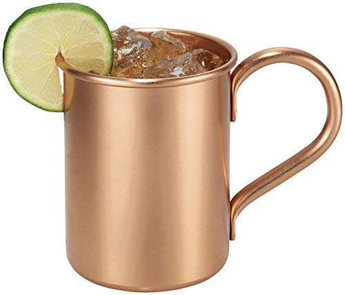 Melange Set of 2 Copper Classic Mug for Moscow Mules - 16 oz - 100% Pure Copper - Heavy Gauge - No lining - Includes FREE Recipe book