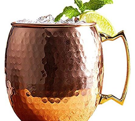 Copper Moscow Mule Mug | Un-Lined, Pure Copper Inside | Polished Hammered Finish | 16 Ounces Review