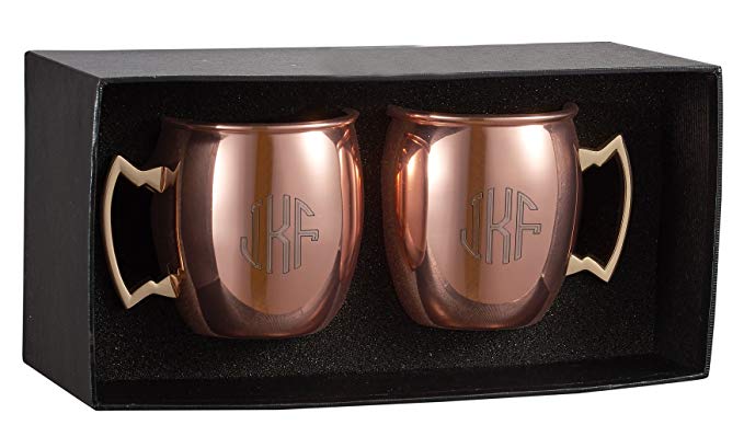 Personalized Set of 2 Moscow Mule Mugs with Free Engraving