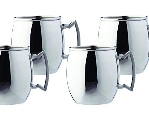 Steelii Stainless Steel Moscow Mule Mug with Stainless Steel Handle, 16-Ounce, Set of 4 Review