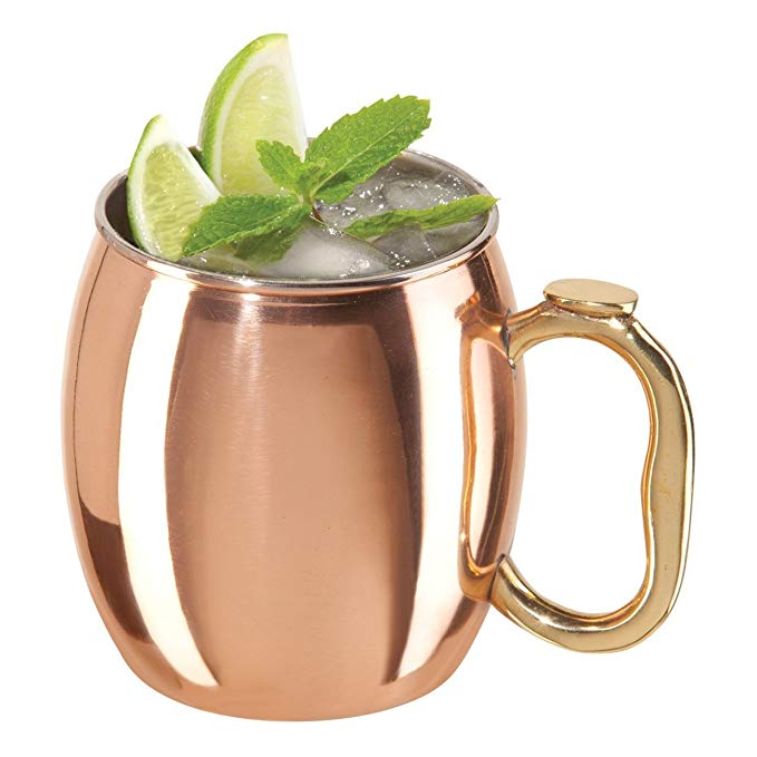 Oggi Moscow Mule Copper Mug, 20-Ounce, Set of 4