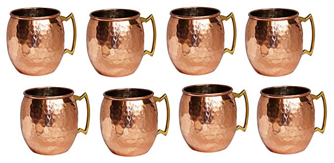 Copper Moscow Mule Mug Hammered Dutch Style Lacquered Finish (8)