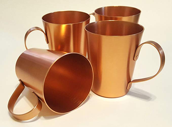 Altamont Moscow Mule Mug, 14 Oz ~ Copper Coated Aluminum - Set of Four