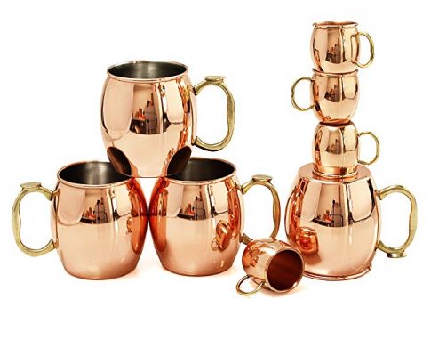 Oggi Moscow Mule 8 Piece Copper-Plated Drinking Mug and Shot Mug Set Review