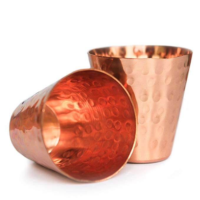 Copper Bar Shot Glasses for Moscow Mule Bombs - Set of 2