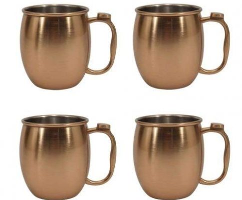 20 oz. Stainless Steel Moscow Mule Mug, Set of 4 Copper Review