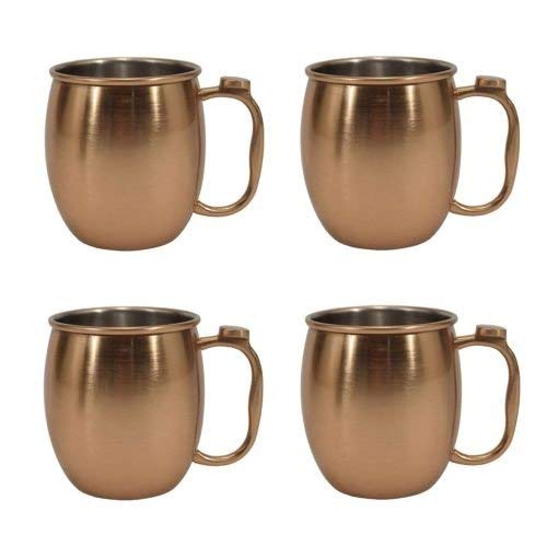 20 oz. Stainless Steel Moscow Mule Mug, Set of 4 Copper