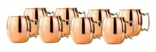 Old Dutch 2-Ounce Solid Copper Moscow Mule Shot Mugs, Set of 8 (OS418)