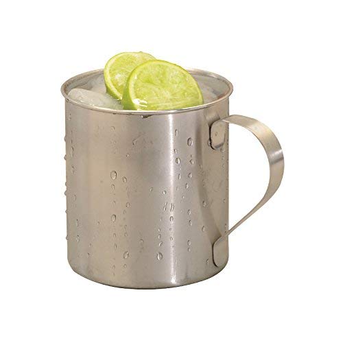 Thirsty Rhino Seles, Mini Stainless Steel Moscow Mule Mug, Brushed Silver Finish, 8 oz