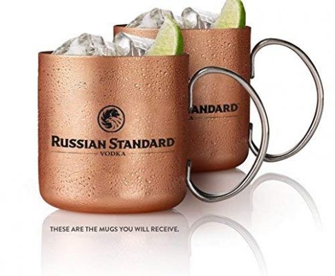 Set of 2 Russian Standard Vodka Copper Moscow Mule Mugs Cups Review