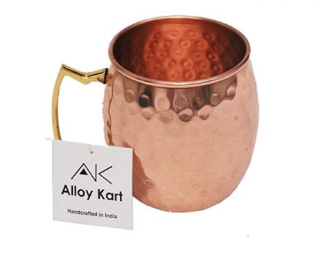 Alloy Kart Hammered Moscow Mule 100% Copper Mug 16 Oz Set Of 4 Review