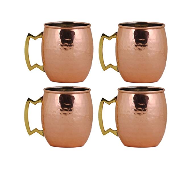 Star Craft 16oz Solid Copper Moscow Mule Mug (Pack of 4)