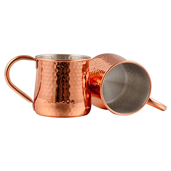 Moscow Mule Mug - 18 oz Stainless Steel Cups - Set of 2 - Rose Gold New-type