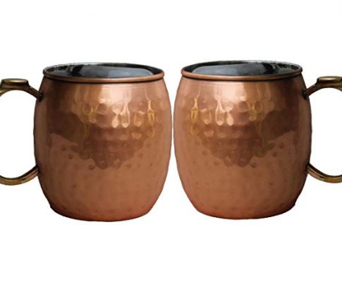 Indian Gifts Store Hand Hammered Antique Finish Copper Moscow Mule Mug 16 Oz Brown Thumbs Handle (2) Review