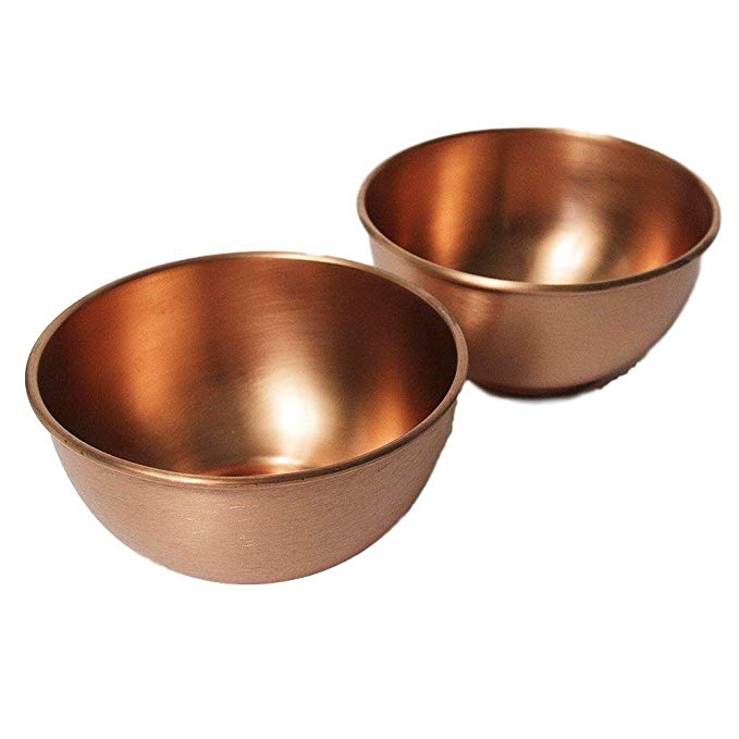 Premium Copper Brushed Finish Ice Cream Bowls (Set of 2) - By Alchemade