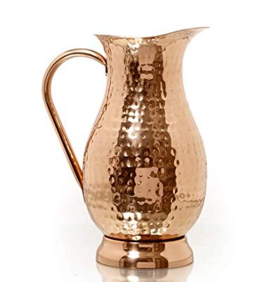 Copper Pitcher by B. WEISS 66 0z (2 liters) Capacity Hand crafted copper jug for drinking water and Moscow mule Cocktail Review