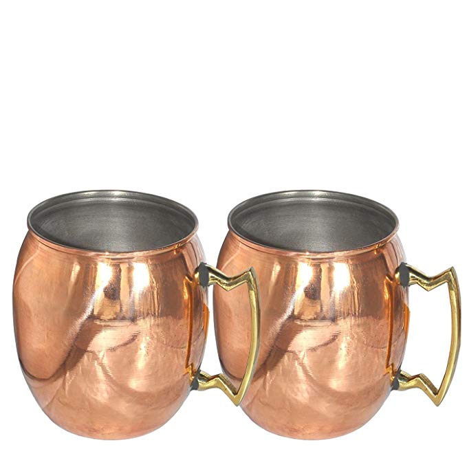 Copper Moscow Mule Mug with Brass Handle (2)