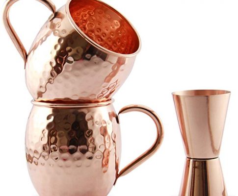 Copper moscow mule mug (set of 2) with a bonus copper double bar jigger, to enhance your drinking experience. Great copper cups (16 ounce) Review