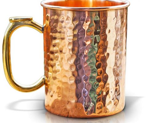 Copper Mug for Moscow Mules – Premium 100% Pure Solid Copper 16oz Hammered Barware Cup Review