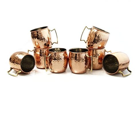 Moscow Mule Hammered Copper 20 Ounce Drinking Mug, Set of 8 Review