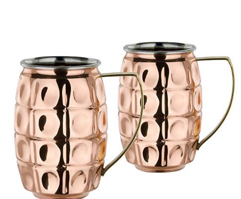 Old Dutch 2 Piece Solid/Stainless Steel”Grenada” Moscow Mule Mug 2-Ply Set, 24 oz, Copper Review