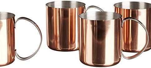 Southern Homewares Copper Mug for Moscow Mules – 12-Ounce Copper-Clad Stainless Novelty Cup – Set of 4 Review