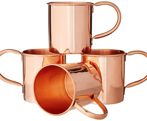 Moscow Mule Copper Mugs Set of 4 by Coppertisan – Handmade of 100% Pure Copper – Best Moscow Mule Mugs with Moscow Mule Recipes (Classic – Set of 4) Review