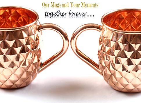 Copper Mugs, Tropical Treat, Unlined 16 Oz Capacity, Set of 2, 100% Pure Solid Handcrafted Mugs Made From 22 Gauge Copper… Review