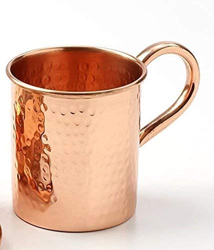 Copper Moscow Mule Mug - 16 Oz Capacity - 100% (Hammered)