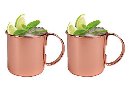 Copper Moscow Mule Mug Set of Two, 16-ounce