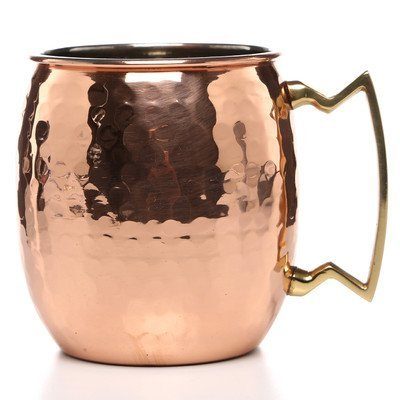 Solid Pure Copper Nickel Lined Interior Hammered Moscow Mule Mug 2 PACK – 16 Oz. * Twilight Parties* Review