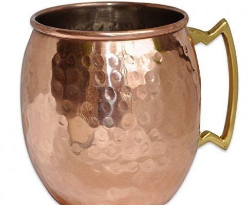 DakshCraft Hammered copper barrel with nickel Mosocw Mule Mug (Capacity – 500 ml / 16.90 oz) Review