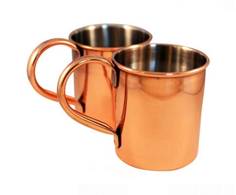 Moscow Mule Copper Mugs – Set of 2 – Copper Plated Mugs with Stainless Steel Lining Review