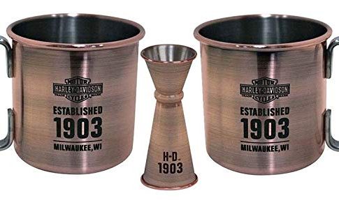 Harley-Davidson Moscow Mule Cocktail Set | Two Mugs & A Jigger -HDL-18609 Review