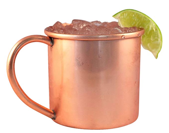 Copper Mug for Moscow Mules - 16 oz - 100% Pure Copper by Alchemade - Includes FREE E-Recipe book