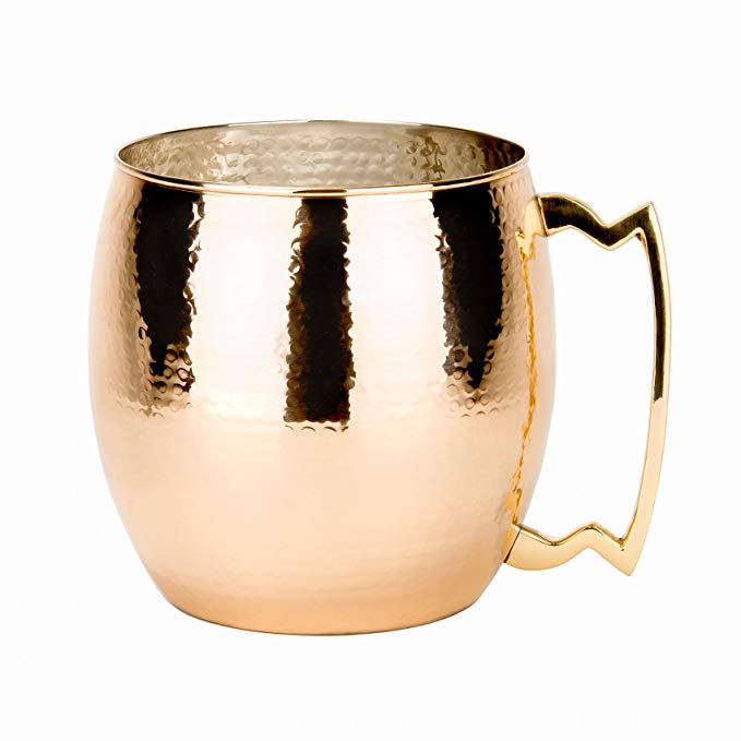 Old Dutch Jumbo Hammered Solid Moscow Mule Mug, 192-Ounce, Copper