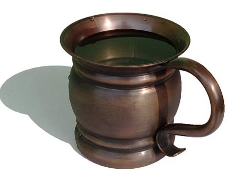 STREET CRAFT 100% Authentic Copper Old Fashion Smooth Moscow Mule Mug with Flat Lip And Antique Finish Copper Moscow Mule Mugs Copper Flat Handle Review