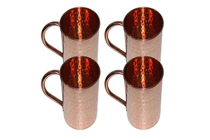 16oz-Hand Hammered Straight Pure Copper Moscow Mule Mug (4)