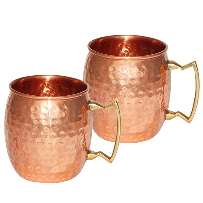 AVS Handmade Pure Copper Hammered Moscow Mule Mug, 2