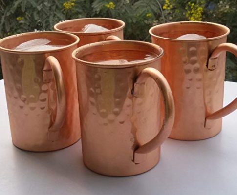 STREET CRAFT Drinkware Accessories Hammered Pure Copper Moscow Mule Mug Capacity 16 Oz Pack of 4 Review