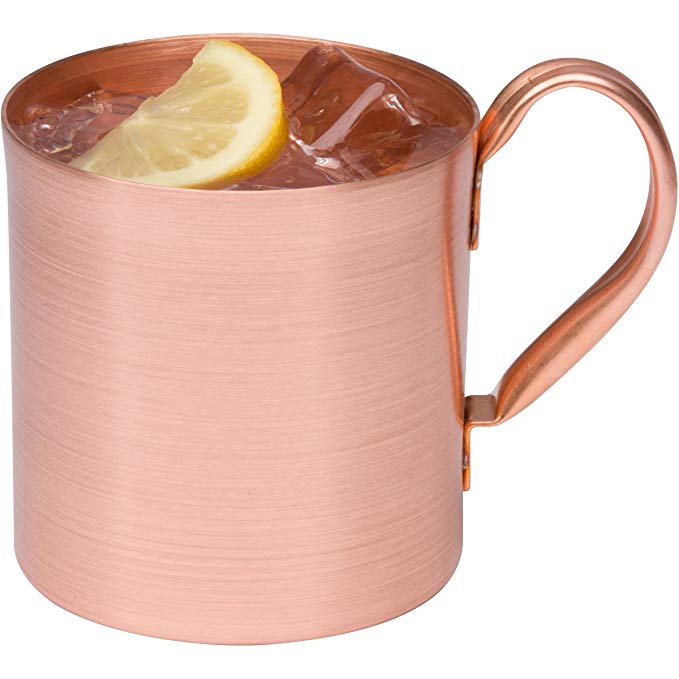 Moscow Mule Copper Mug, 100% Pure Without Lining, Unique Quality Design – Copper Sourced From the USA, FDA and California Proposition 65 Approved, 16 oz.