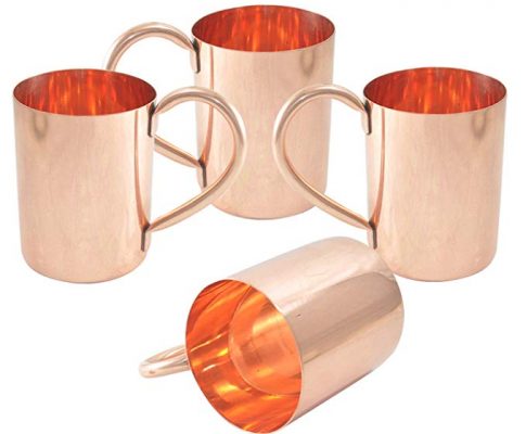 DakshCraft Pure Copper Barrel Moscow Mule Mug,Set of 4 Review