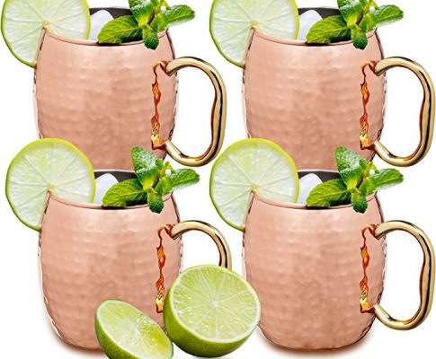 Estilo Handcrafted Solid Hammered Copper Moscow Mule Mugs, 20-ounce – Set of 4 Review