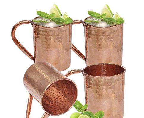 AVS STORE Moscow Mule Copper Mugs, Best for Mules, Beer and Other Ice Cold Drinks, 100% Pure Copper Mug, 16 Oz Hammered Review