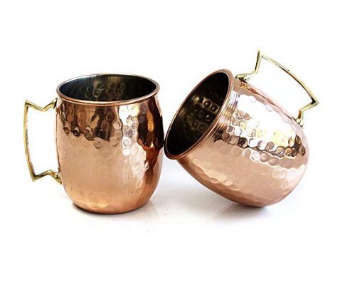 Moscow Mule Hammered Copper 18 Ounce Drinking Mug, Set of 2 Review