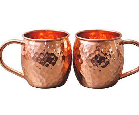 Om Creation 100% Solid Copper Moscow Mule Mugs Hammered Barrel, 16 Oz. Each| Handcrafted Set of 2 Review