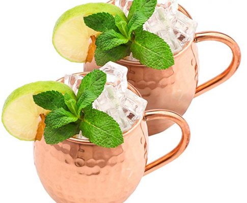 NLstellar Moscow Mule Copper Mugs – 100% Pure Copper – 2 Mugs (16-oz) in Gift Box – The Best Hammered Barrels for Cocktails & Cold Drinks – Stylish Gift for Those who Like Parties & Handmade Things Review