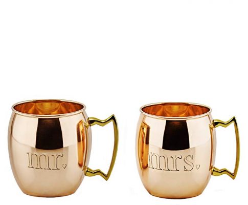 Old Dutch” MR and MRS” Solid Moscow Mule Mugs (Set of 2), Copper Review