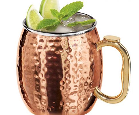 Oggi Moscow Hammered Copper Plated Mule Mug with EZ-Grip Handle, 18-Ounce Review
