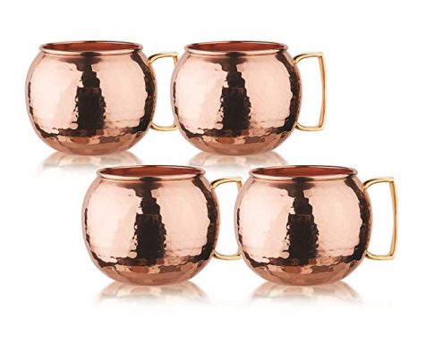 Old Dutch Hammered Globe Moscow Mule Mugs (Set of 4), 32 oz, Copper Review